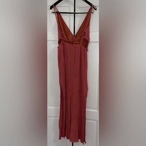 Lulus Lost in Paradise Rusty Rose Maxi Dress Size Medium - Picture 5 of 16